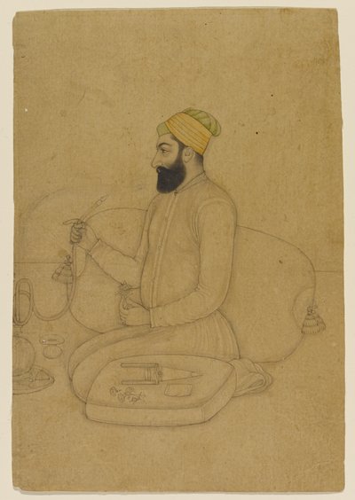 Portrait of Mirza Dakhani, Naubat Khan by Indian School